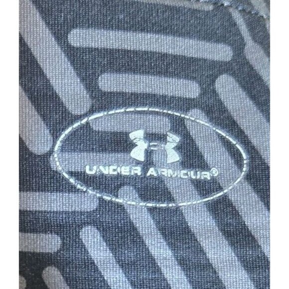 Under Armour Womens Cold Gear Long Sleeve Fitted Shirt Large Stripes Black Gray - Picture 3 of 10
